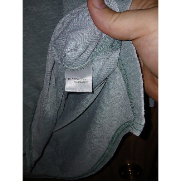 Jane And Delancy Top Women Size Medium Blue Metal Buttons Embellished Split Side - Picture 4 of 15